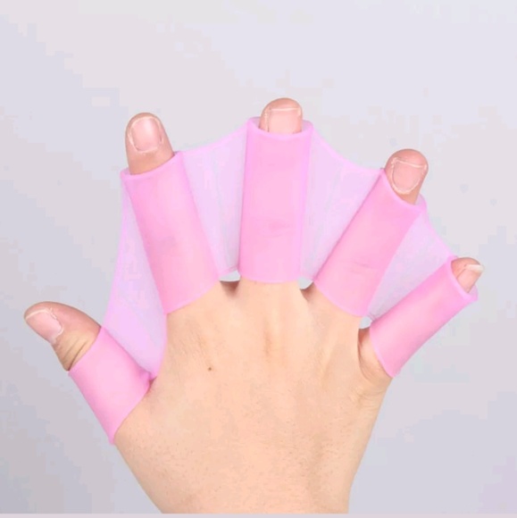 Silicone Webbed Frog Finger Swim Gloves - Picture 4 of 8